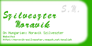 szilveszter moravik business card